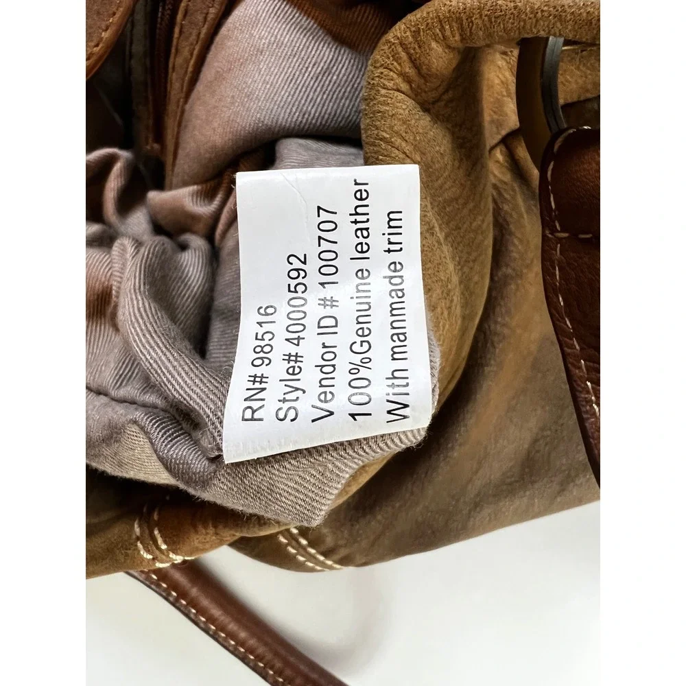 Coldwater Creek Brown‎ Leather Bucket Bag Shoulder Bag Everyday Purse